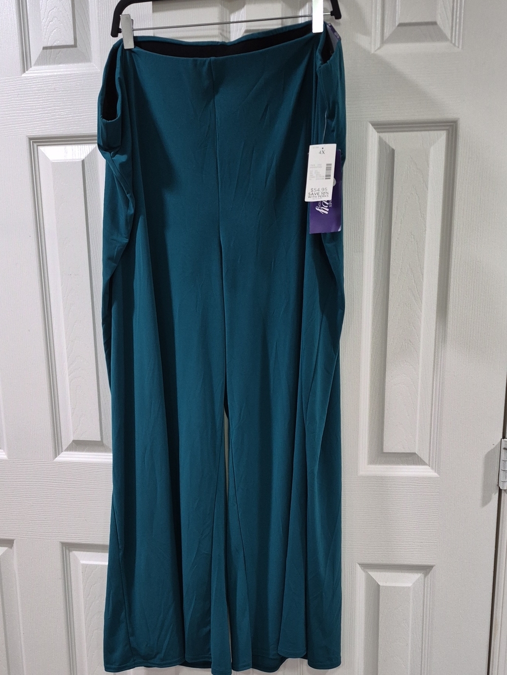 Catherines Teal Wide-Leg Pull-On Palazzo Pants Sz 4X